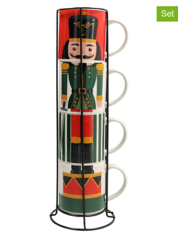 Tognana 5-delige Set: koppen rood/groen - 370 ml