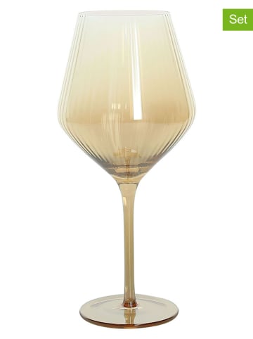 Tognana 2-delige set: wijnglazen ''Iride'' beige - 700 ml