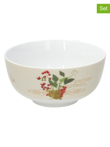 Tognana 4-delige set: kommen ''Poema Ribes'' crème - Ø 14 cm