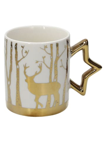 Tognana Tasse ''Cervo'' in Weiß/ Gold - 330 ml