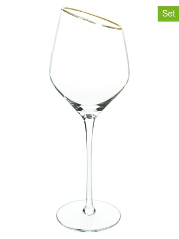 Tognana 6er-Set: Weißweingläser ''Margot'' in Gold - 430 ml