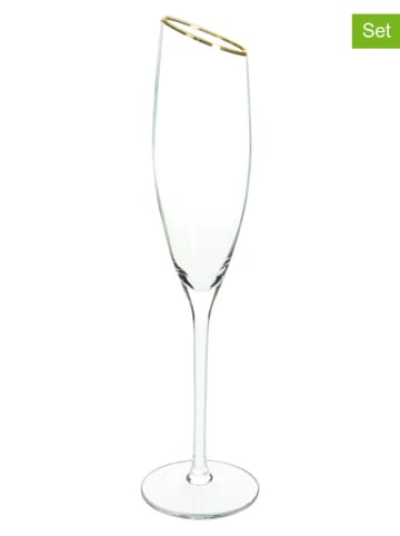 Tognana 6-delige set: champagneglazen ''Margot'' goudkleurig - 190 ml