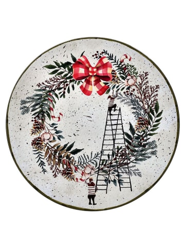 Tognana Bord ''Party Time'' beige/groen - Ø 33 cm