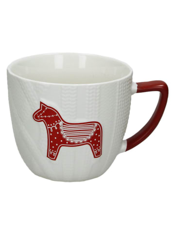 Tognana Jumbotasse ''Stoccolma'' in Weiß/ Rot - 520 ml
