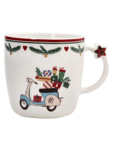 Tognana Kubki jumbo (2 szt.) "Let it Snow" w kolorze białym ze wzorem - 360 ml