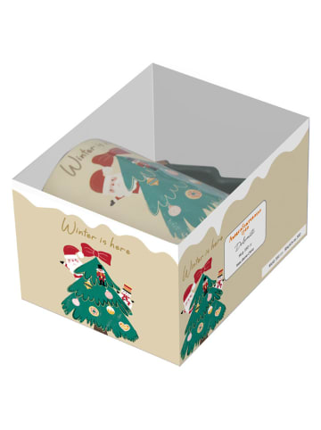 Tognana Kubek jumbo "Xmas Tree" w kolorze kremowo-zielonym - 380 ml