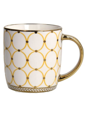 Tognana Jumbotasse ''Graffiti'' in Weiß/ Gold/ Gelb - 360 ml