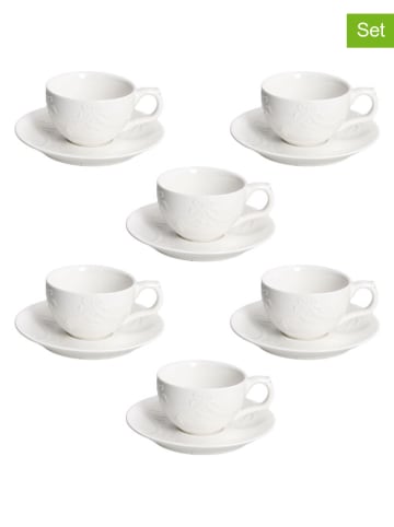 Tognana 4-delige set: koffiekoppen ''Magia Di Natale'' wit - 100 ml