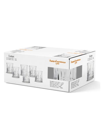 Tognana 6-delige set: glazen ''Lotus'' - 345 ml