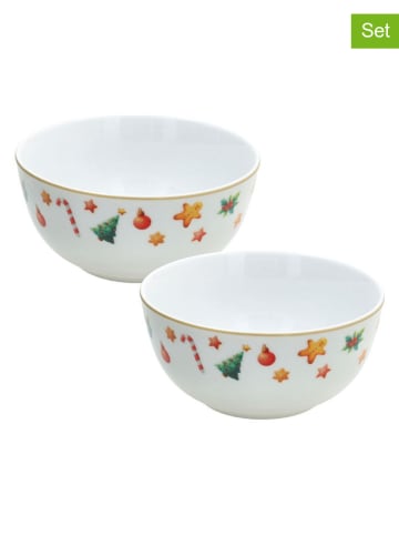 Tognana 2er-Set: Schalen ''Fairy Tale'' in Weiß/ Bunt - Ø 14 cm