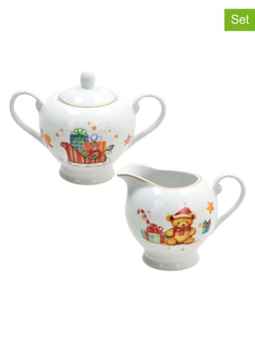 Tognana 2-delige set: melkkan & suikerpot ''Fairy Tale'' wit/meerkleurig