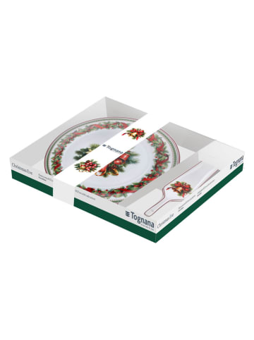 Tognana 2-częściowy zestaw w kolorze biało-czerwono-zielonym - Ø 27 cm