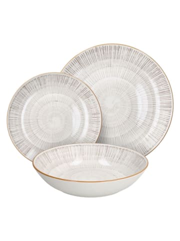 Tognana 18-delige serviesset ''Madison Virtuo'' wit/beige