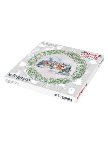 Tognana Bord ''Winter's dream'' groen/wit - Ø 30 cm