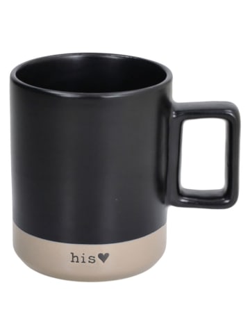 Tognana 2er-Set: Jumbotassen ''Cindy You & Me'' in Schwarz/ Weiß - 400 ml