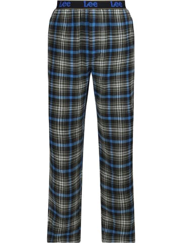 LEE Underwear Pyjama-Hose "Colorado" in Blau/ Grau
