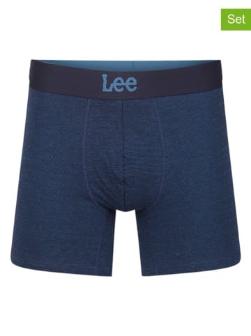 LEE Underwear Bokserki (3 pary) "Haxton" w kolorze granatowo-szaro-błękitnym