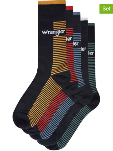 Wrangler Skarpety (5 par) "Brew" w kolorze granatowym ze wzorem