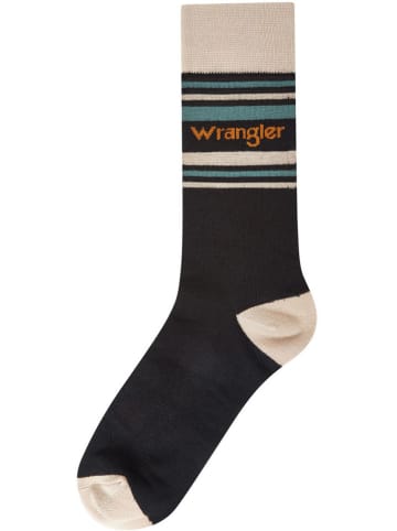 Wrangler 3er-Set: Socken "Sven" in Schwarz/ Türkis/ Beige