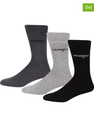 Wrangler 3er-Set: Socken "Caird" in Anthrazit/ Hellgrau/ Schwarz