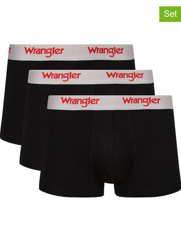 Wrangler 3er-Set: Boxershorts "Tasker" in Schwarz