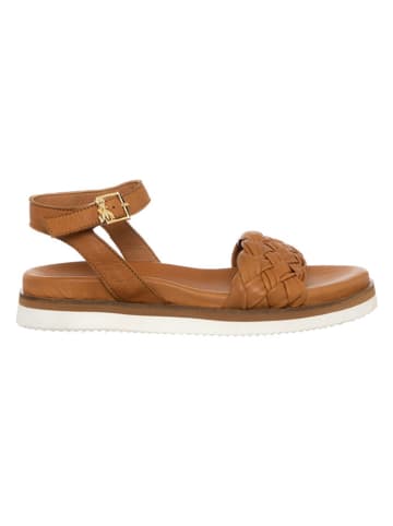 Patrizia Pepe Leder-Sandalen in Hellbraun