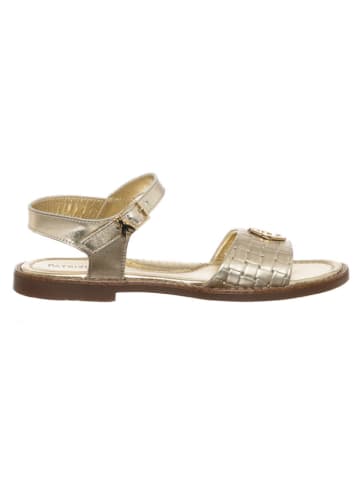 Patrizia Pepe Leder-Sandalen in Gold