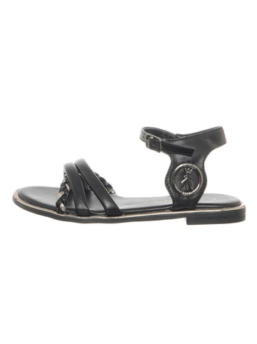 Patrizia Pepe Leder-Sandalen in Schwarz