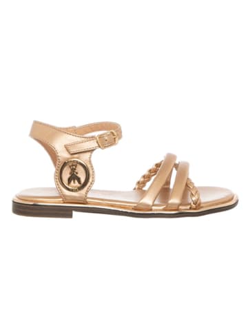 Patrizia Pepe Leder-Sandalen in Gold