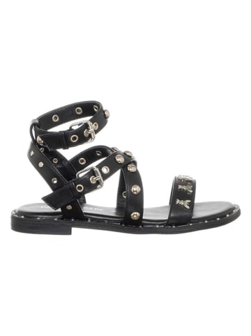 Patrizia Pepe Leder-Sandalen in Schwarz
