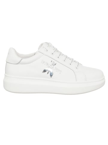 Patrizia Pepe Skórzane sneakersy w kolorze białym