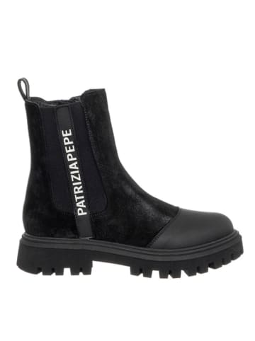 Patrizia Pepe Leder-Boots in Schwarz