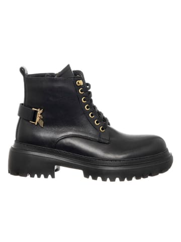 Patrizia Pepe Leder-Boots in Schwarz