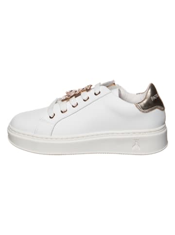 Patrizia Pepe Skórzane sneakersy w kolorze białym