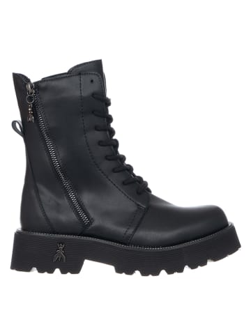 Patrizia Pepe Leder-Boots in Schwarz