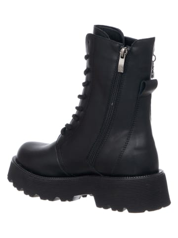 Patrizia Pepe Leder-Boots in Schwarz