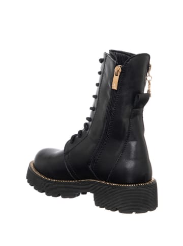 Patrizia Pepe Leder-Boots in Schwarz