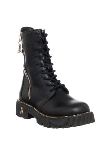Patrizia Pepe Leder-Boots in Schwarz