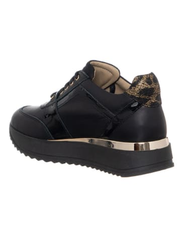 Patrizia Pepe Skórzane sneakersy w kolorze czarnym