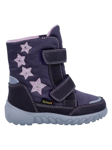Richter Shoes Kozaki zimowe "Husky" w kolorze granatowo-fioletowym