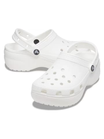 Crocs Chodaki "Classic Platform" w kolorze białym