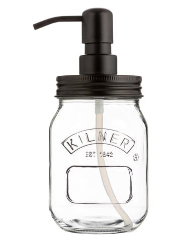 Kilner Zeepdispenser transparant/zwart - 500 ml