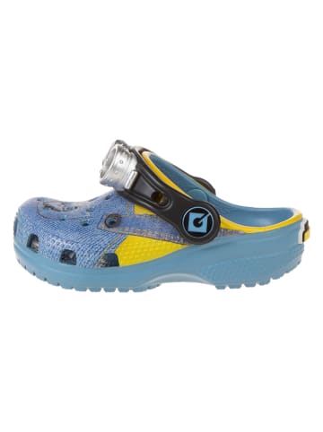 Crocs Pantoletten in Blau/ Gelb