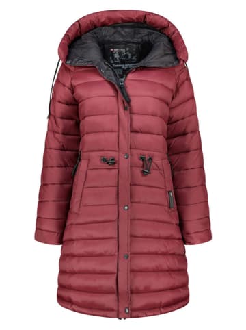 ANAPURNA Płaszcz pikowany "Batigana" w kolorze bordowym