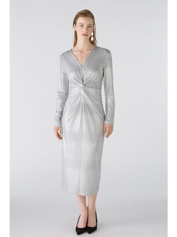 Oui Jurk zilverkleurig