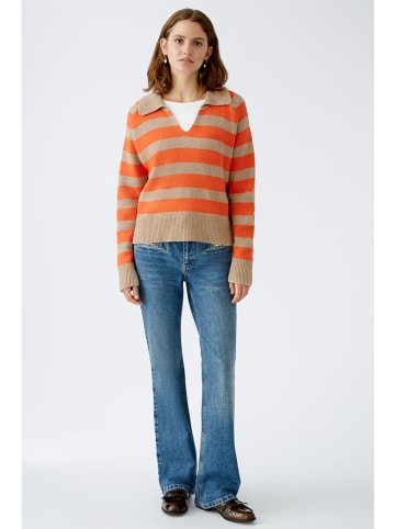 Oui Pullover in Camel/ Orange