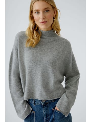Oui Wollrollkragenpullover in Grau