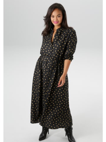 Aniston Kleid in Schwarz/ Hellbraun