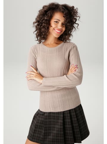 Aniston Sweter w kolorze szarobrązowym