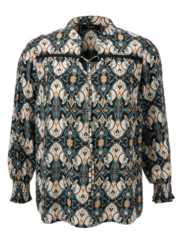 Aniston Blouse zwart/crème/blauw